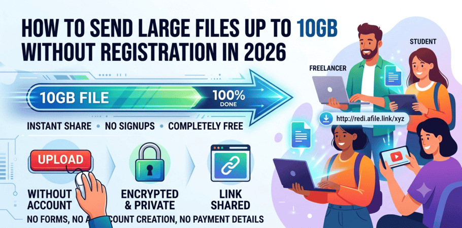 How to Send Large Files Up to 10GB Without Registration in 2026